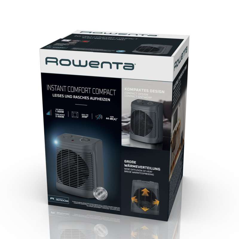 Radiateur soufflant Instant Comfort anthracite 2000 W ROWENTA