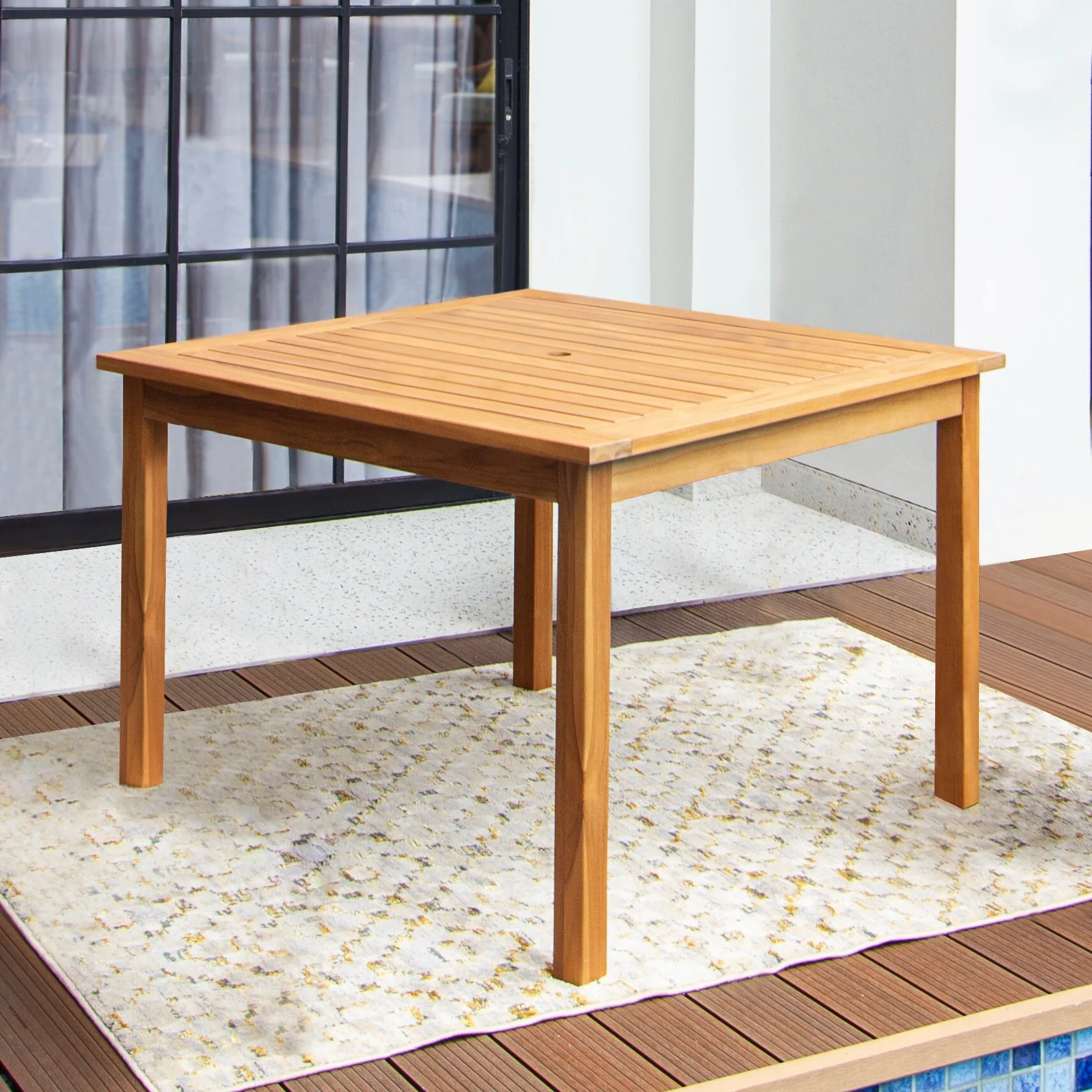 Cambridge Casual Lancaster Teak Outdoor Square Dining Table