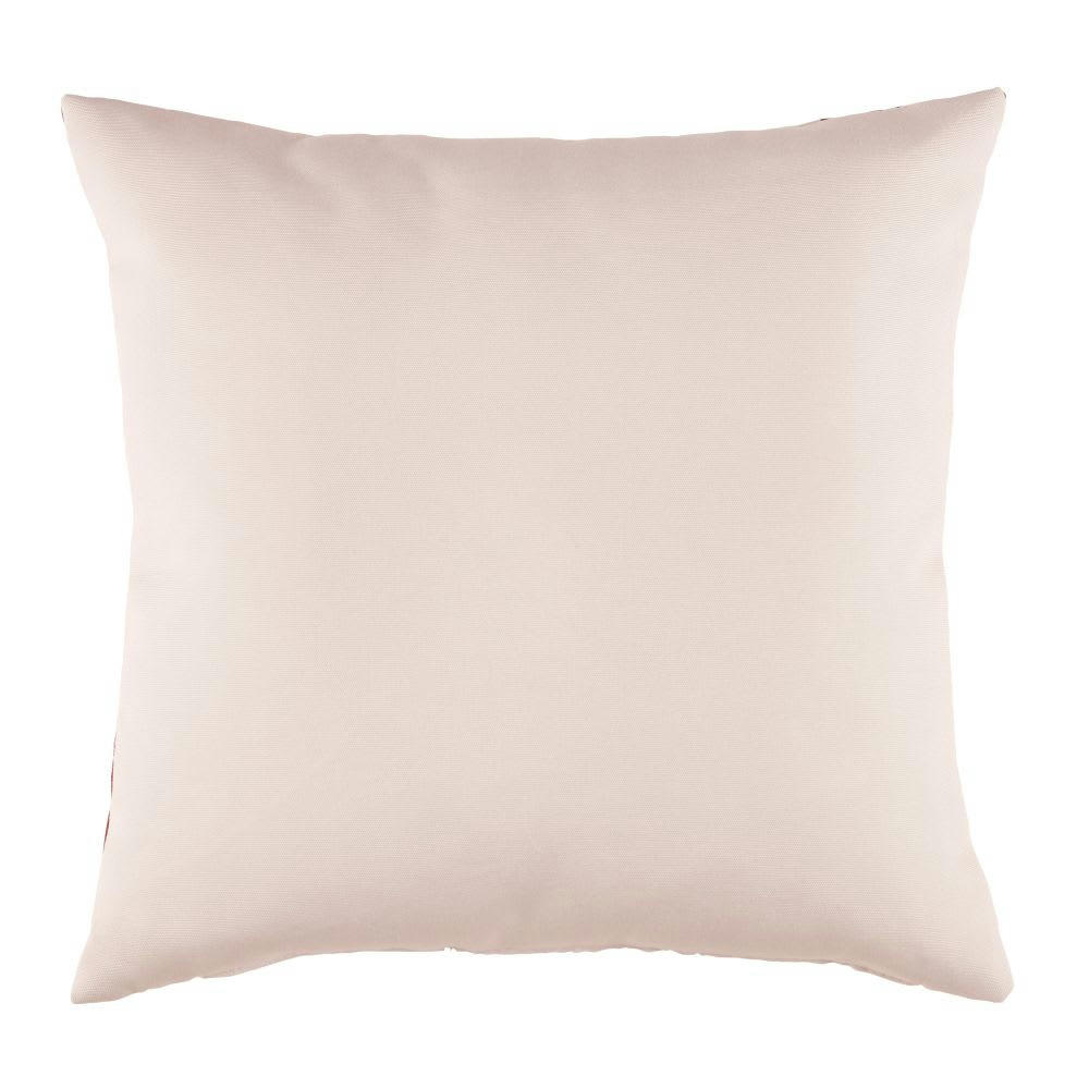 CACTEE - Coussin motif floral imprimé orange et écru 45x45