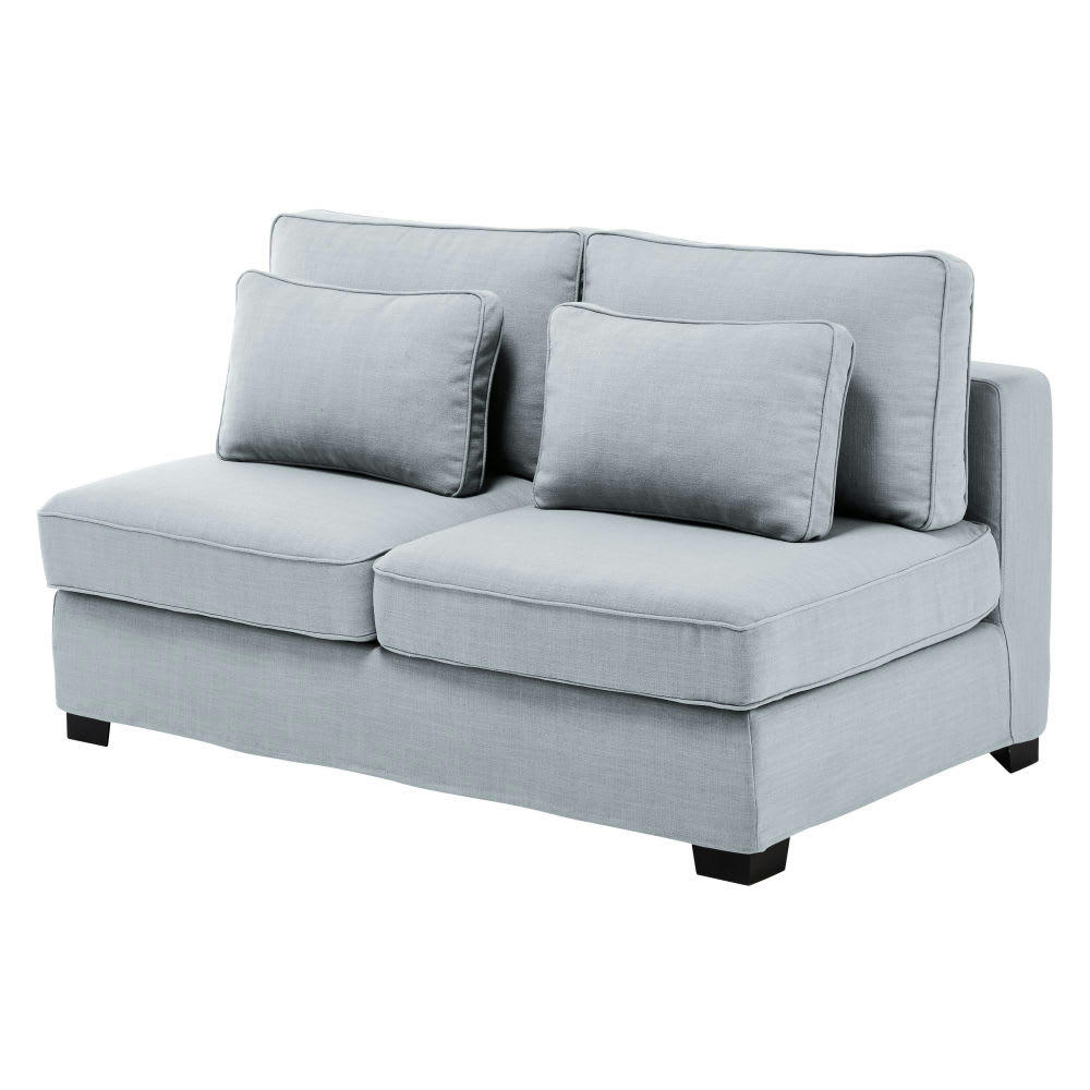 Milano - Chauffeuse pour canapé modulable 2 places bleu glacier