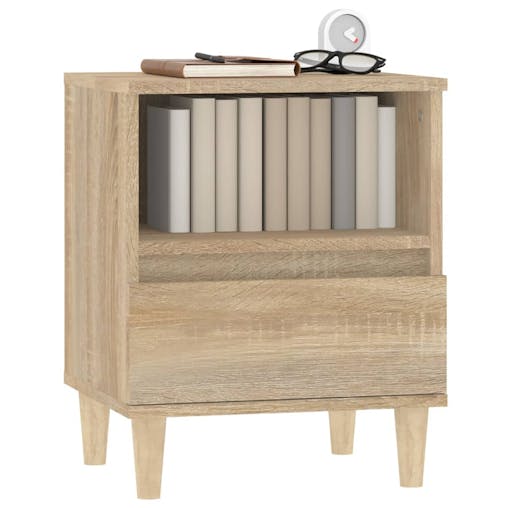 NNEVL Bedside Cabinets 2 pcs Sonoma Oak 40x35x50 cm