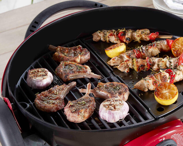 Ziegler & Brown Single Burner Portable Grill Half Grill