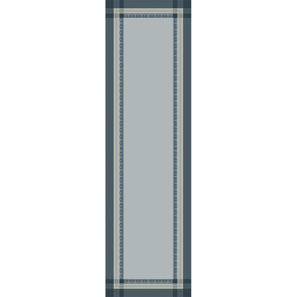 GALERIE DES GLACES ARGENT - Chemin de table antitache déperlant coton & autres fibres gris 52X180