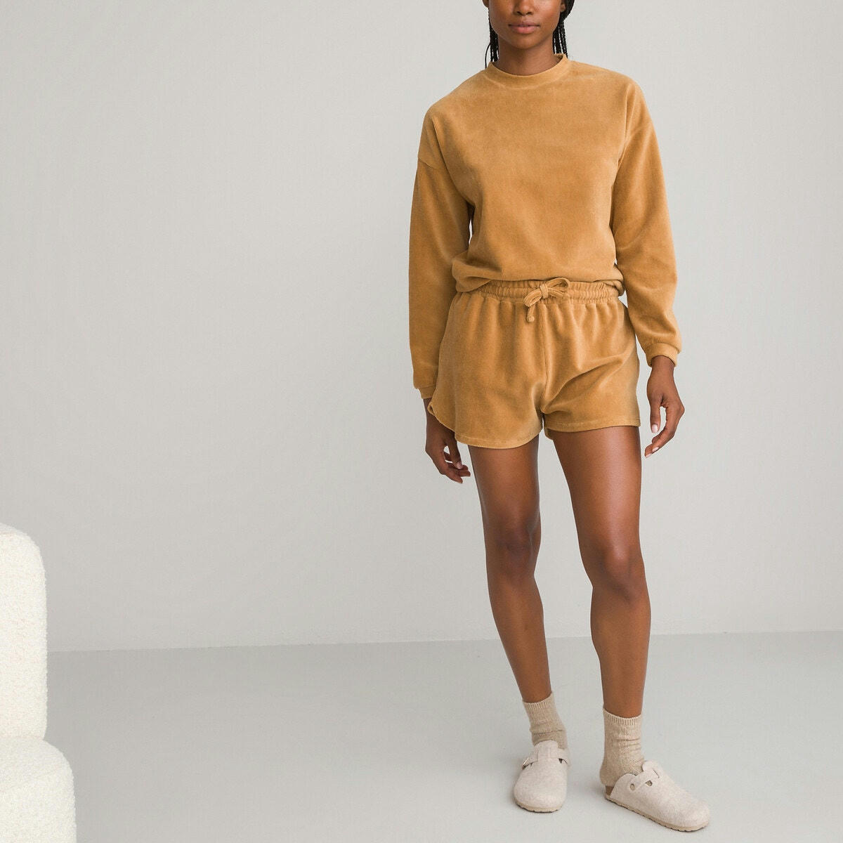 Pyjashort velours côtelé