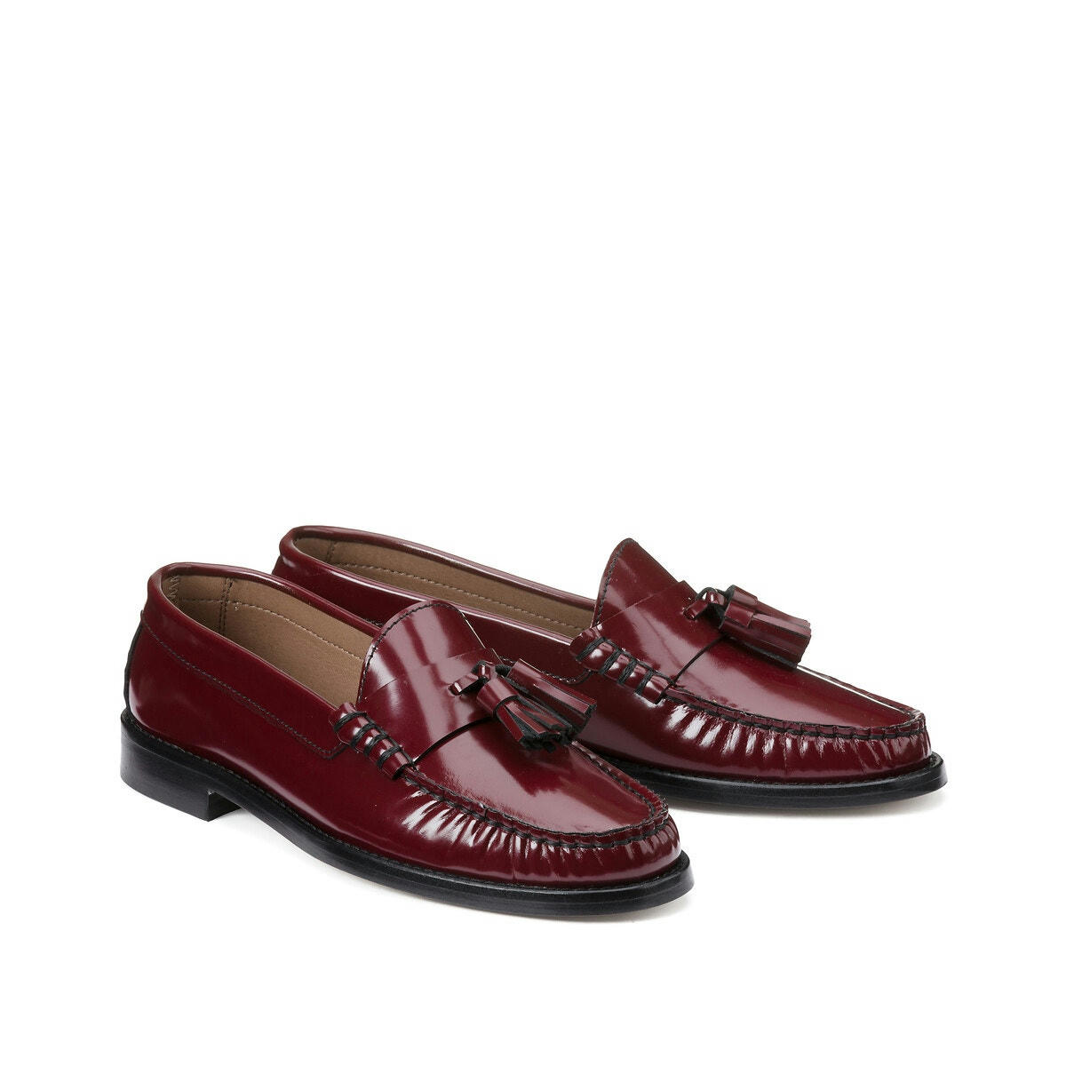 Mocassins en cuir à pampilles