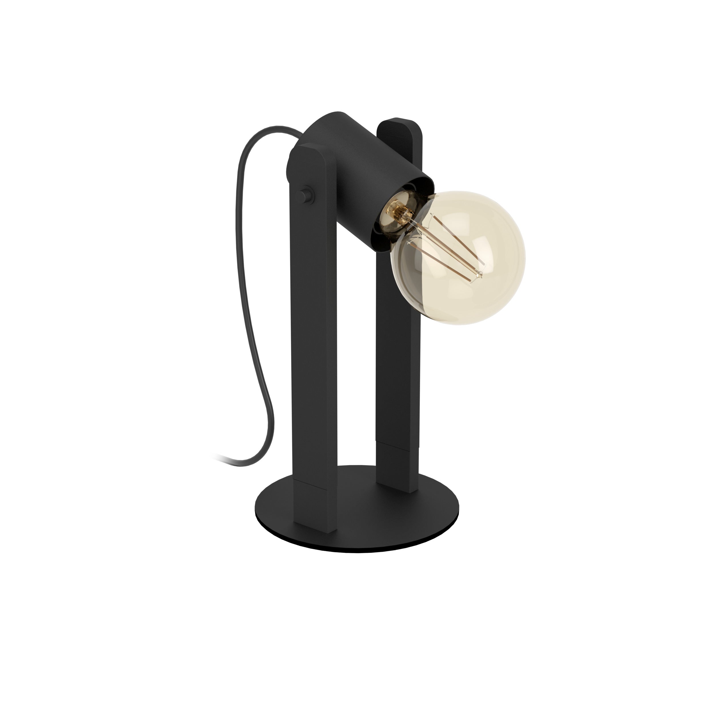 EGLO tafellamp Plimsoll - e27 - 25,5 cm - zwart - hout