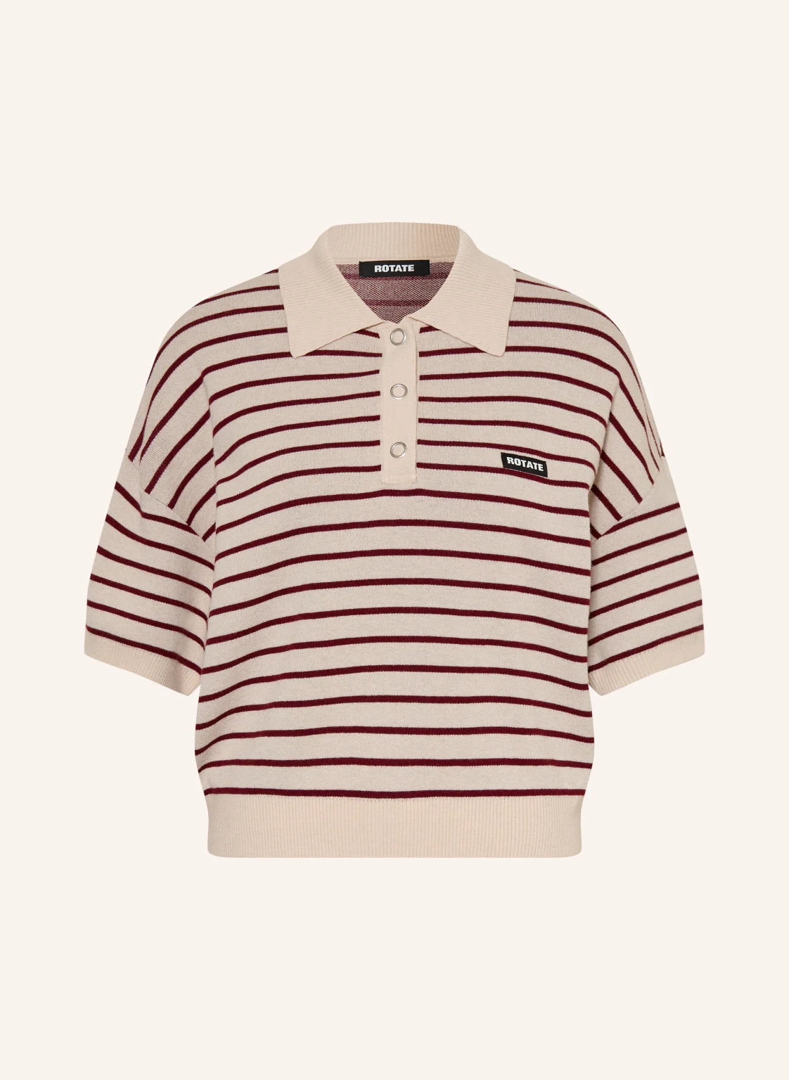 ROTATE Strick-Poloshirt