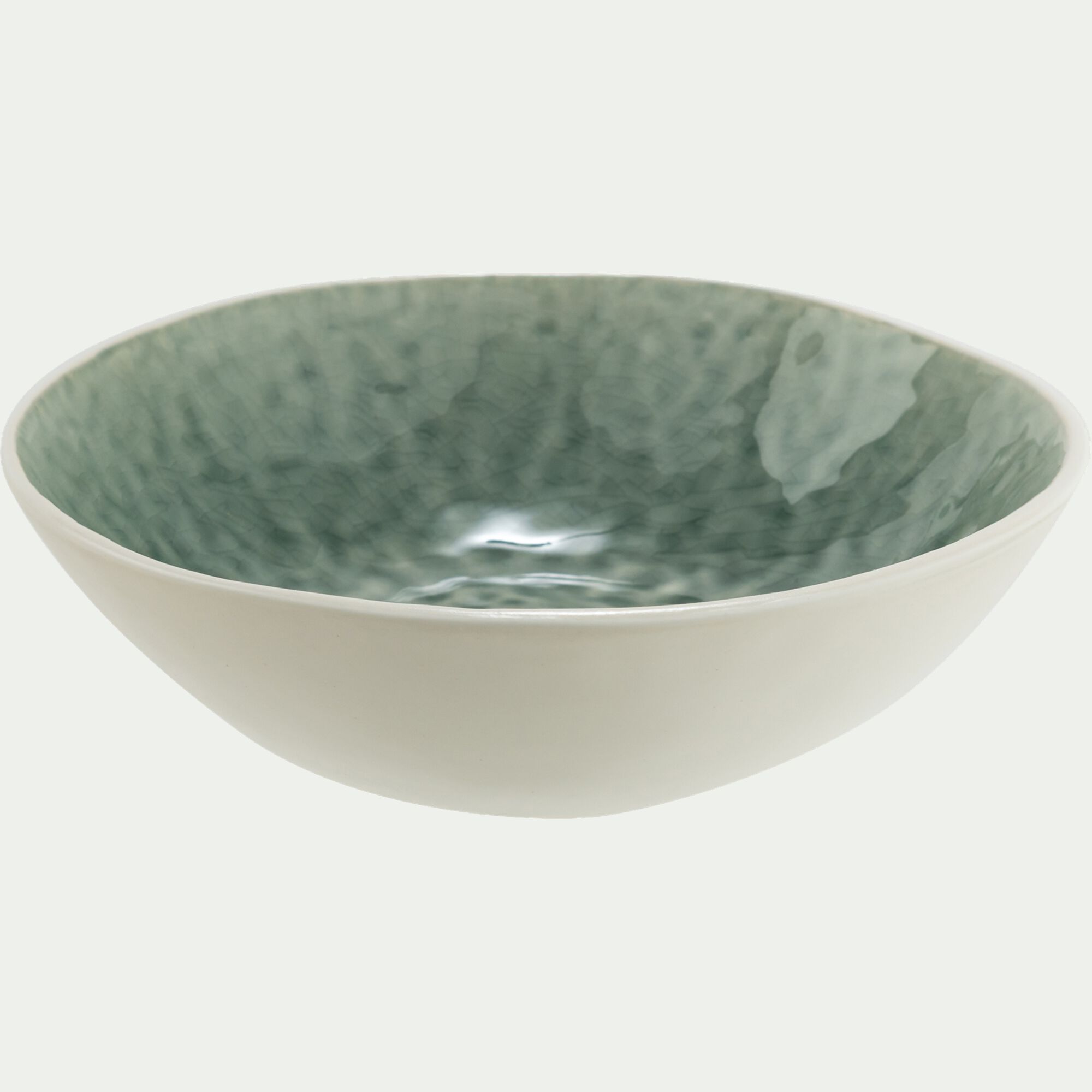 FRIOUL - Assiette creuse en grès D18cm - bleu