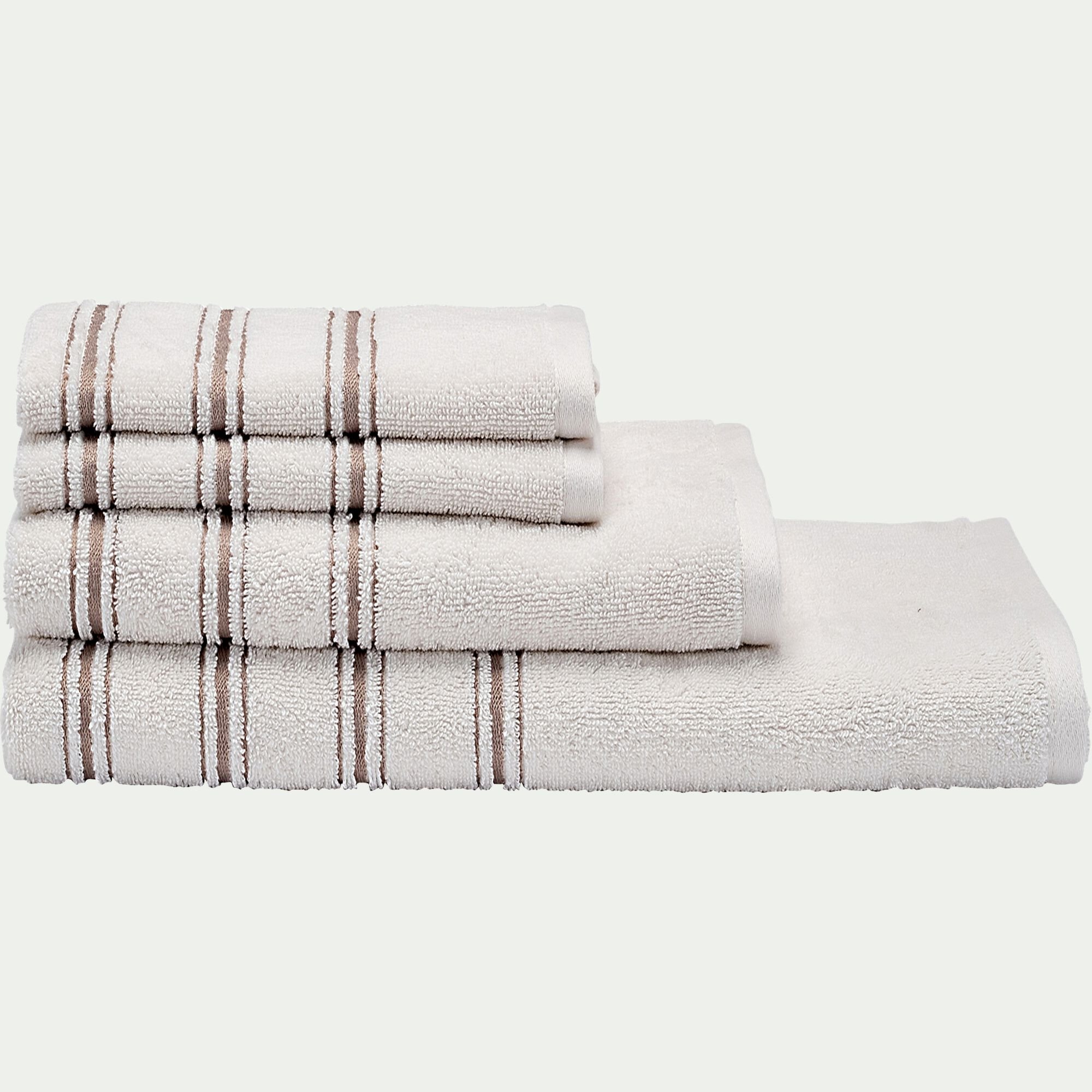 ROMY - Serviette de toilette en coton 50x100cm - blanc ventoux