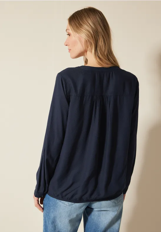 Bluse mit elastischem Saum
