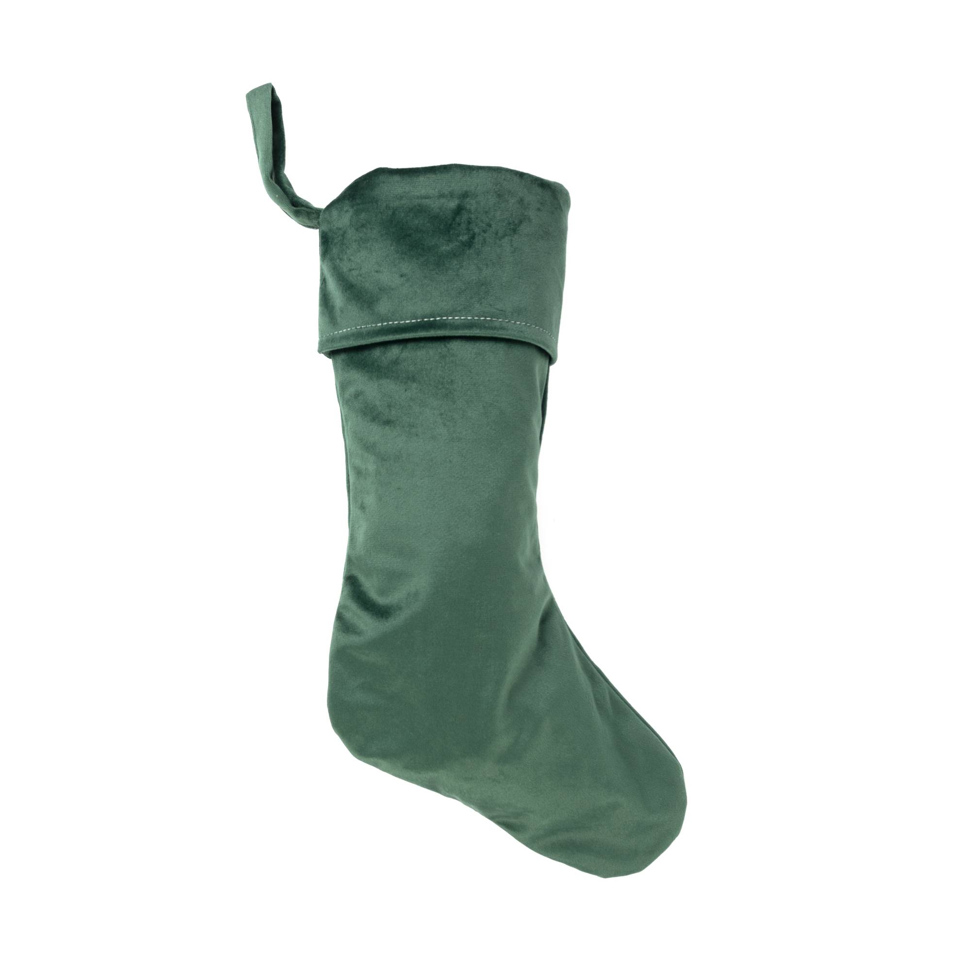 Green Velvet Christmas Stocking
