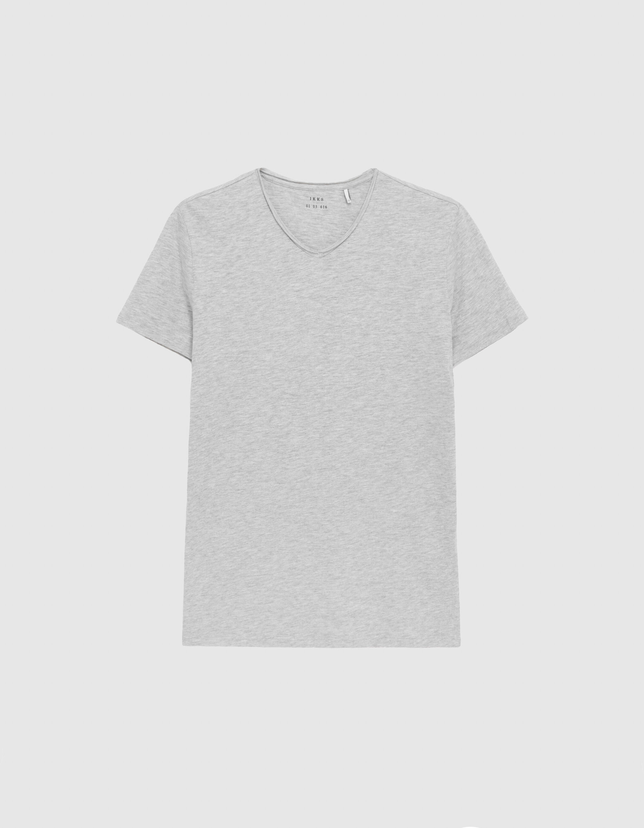 T-shirt L'Essentiel gris col V Homme