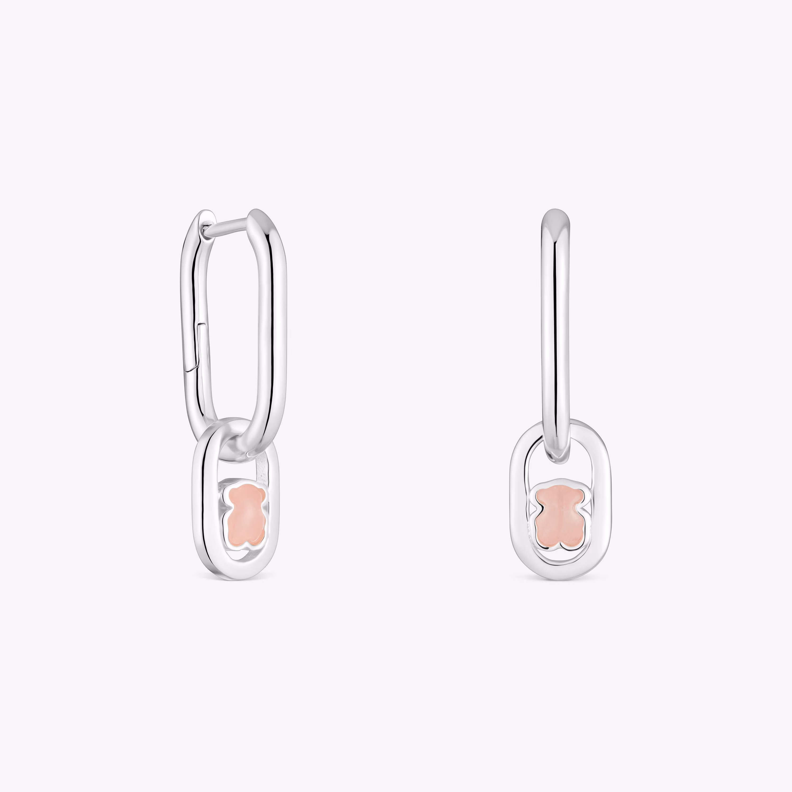Pendientes aro de plata y cuarzo Camille