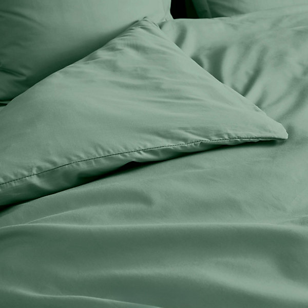 Housse de couette 100% Percale de Coton ORIGINE (240x220 cm - Vert tilleul)