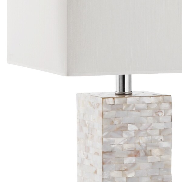 SAFAVIEH Lighting Homer Capiz Shell 26-inch Table Lamp (Set of 2) - 11.5" W x 11.5" L x 26" H