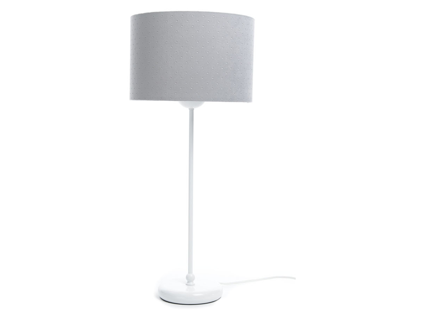 Lampa stołowa Jasmine bebe tkaninowa szara