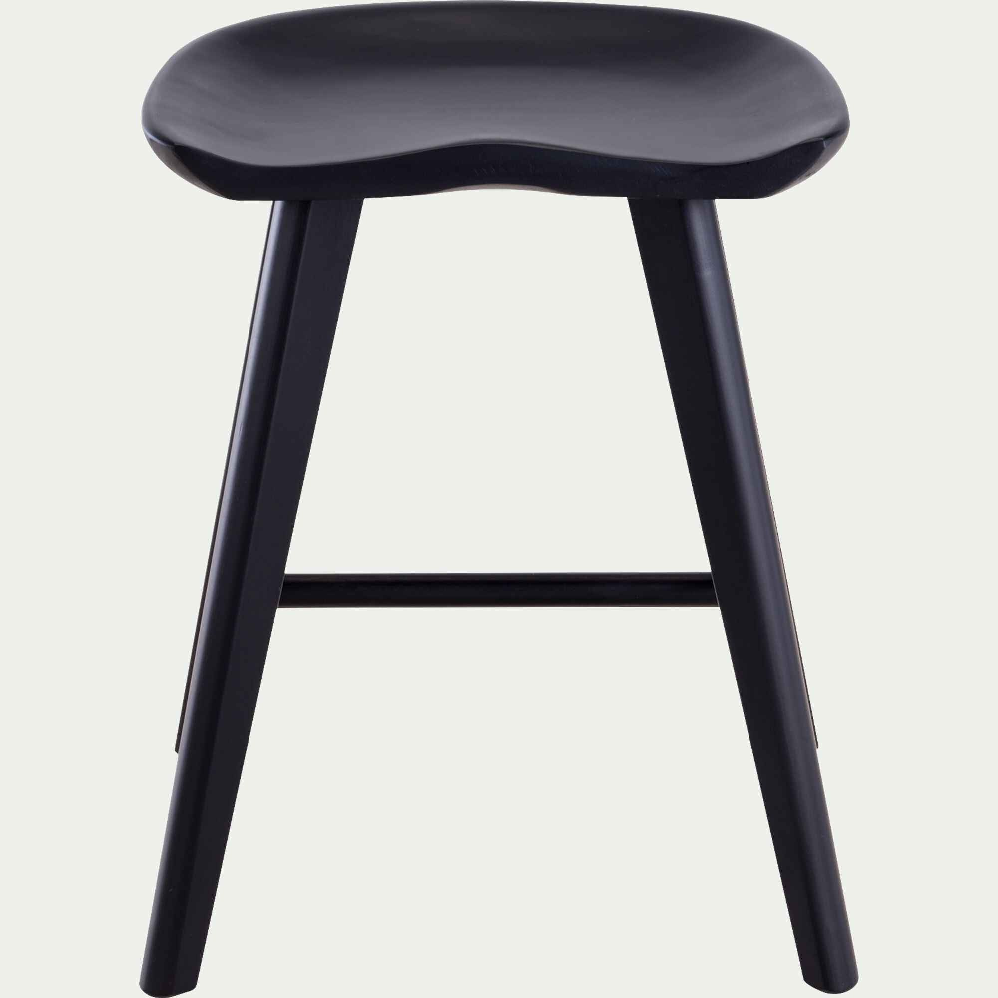 KOA - Tabouret bas en chêne massif H49cm - noir