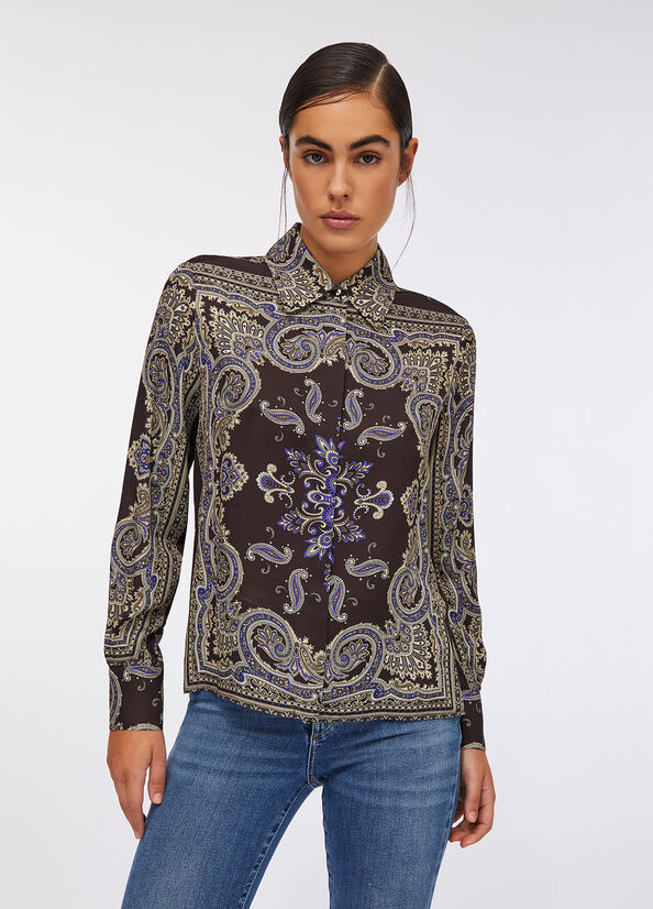 Camicia in twill stampato