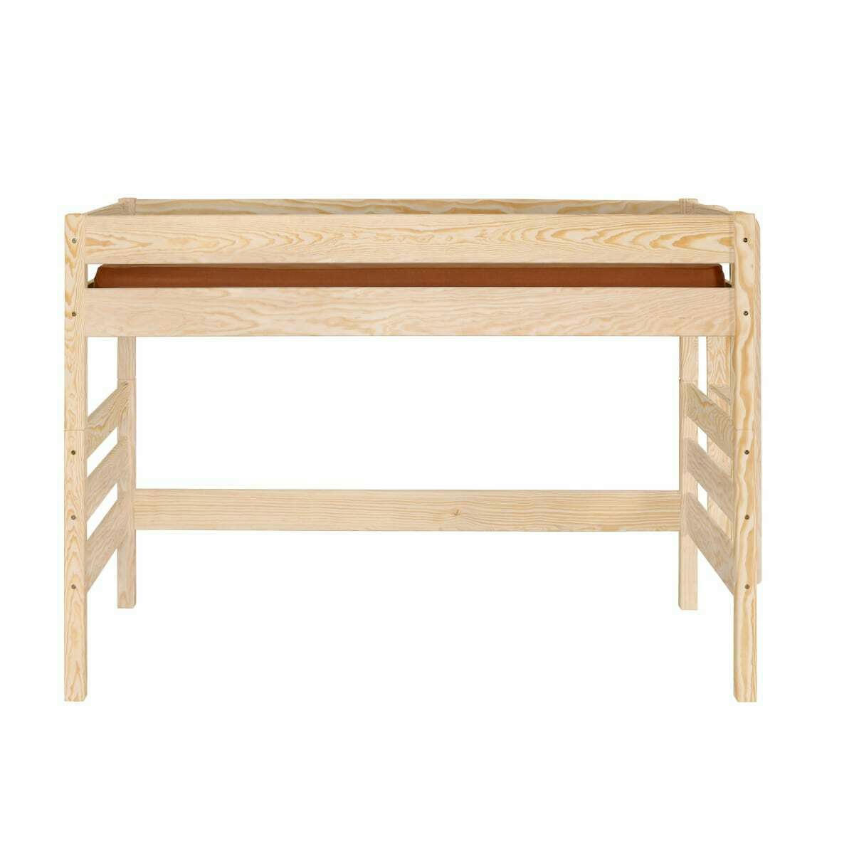 ANIBA - Lit mi-hauteur 90x200 cm bois massif