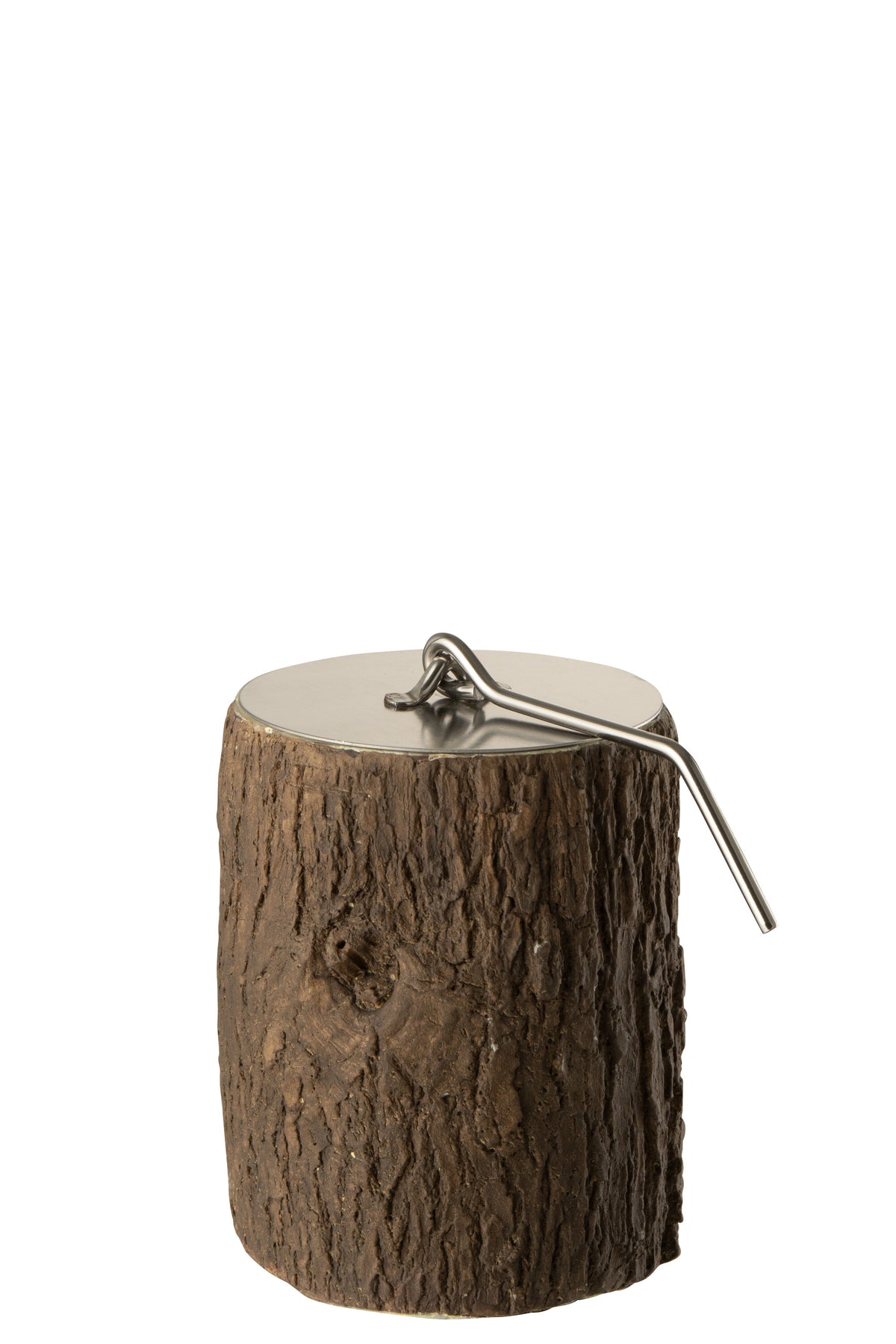 J-Line vuurschaal Trunk Rond - cement - bruin