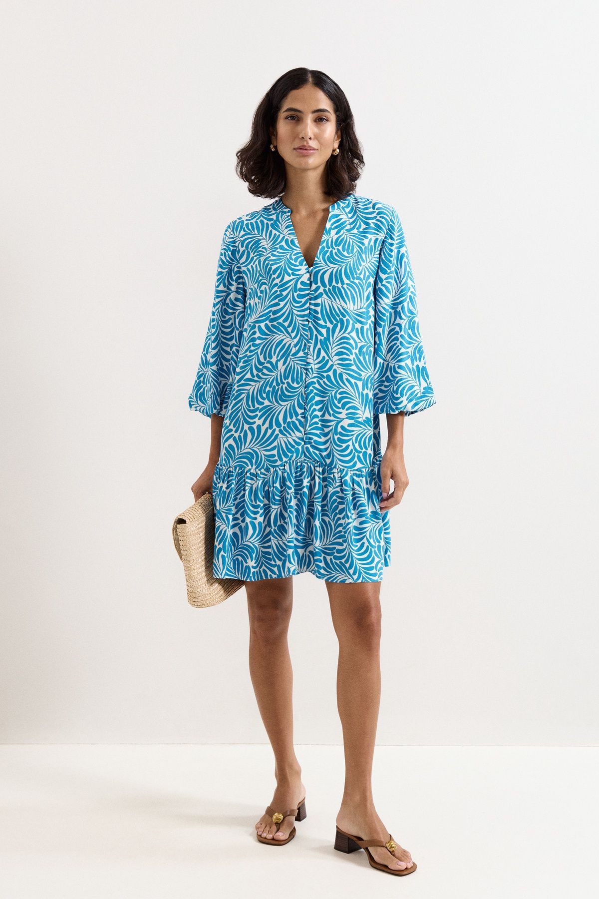 Phase Eight Phoebe Tiered Hem V-Neck Mini Dress