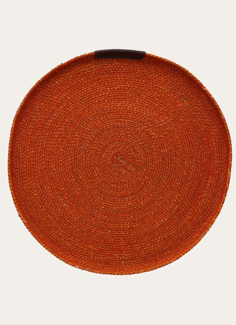 COUPELLE RONDE EN FIBRES NATURELLES GRAND FORMAT ORANGE