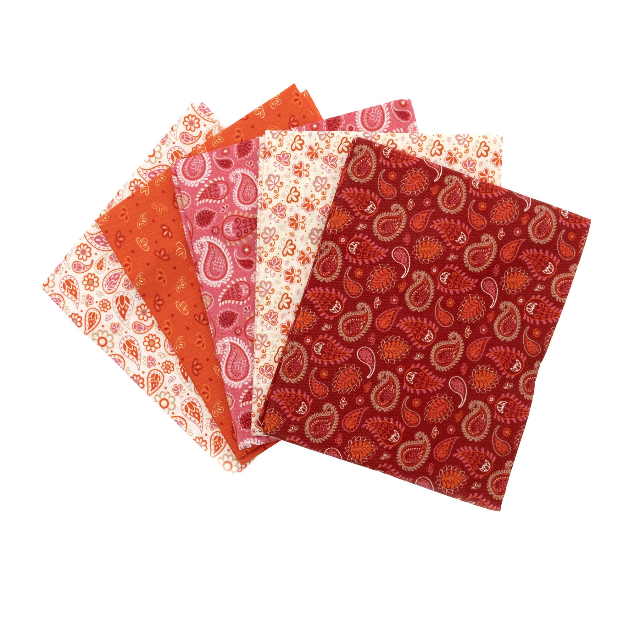 Sunset Paisley Cotton Fat Quarters 5 Pack
