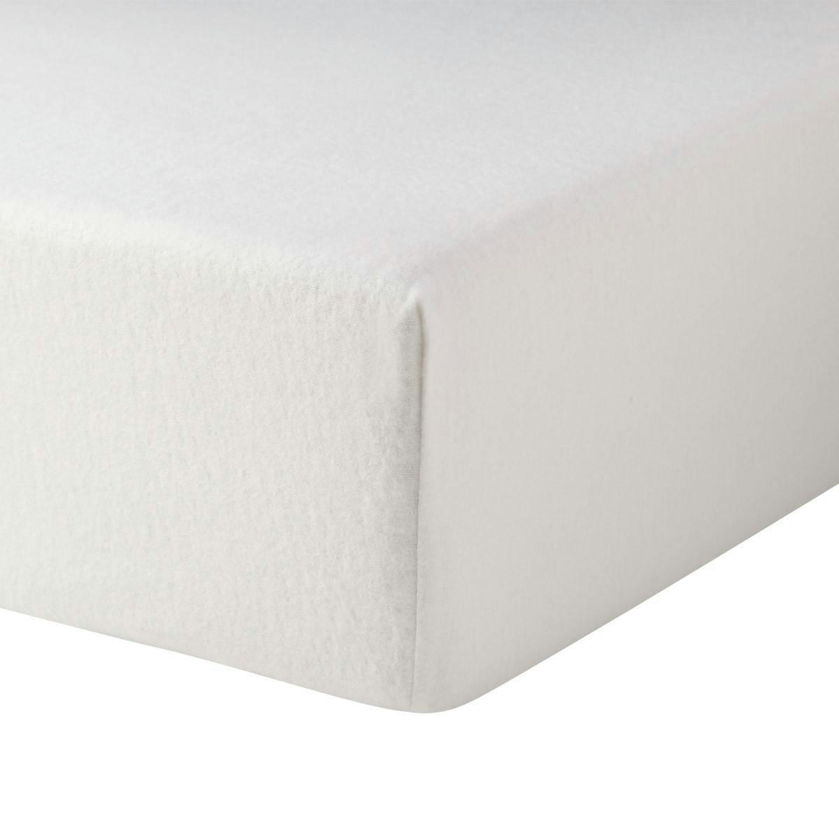 MOLLETON - Protège Matelas en coton blanc 90 x 200 cm