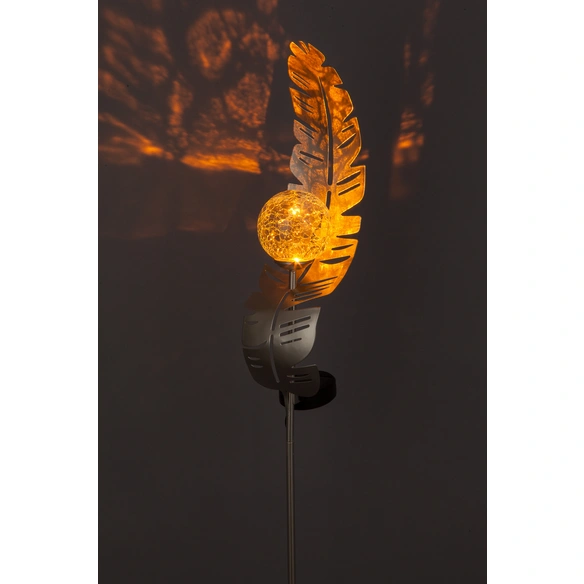 LED-Solarleuchte »Svante«, H: 103 cm, mit Erdspieß, silberfarben