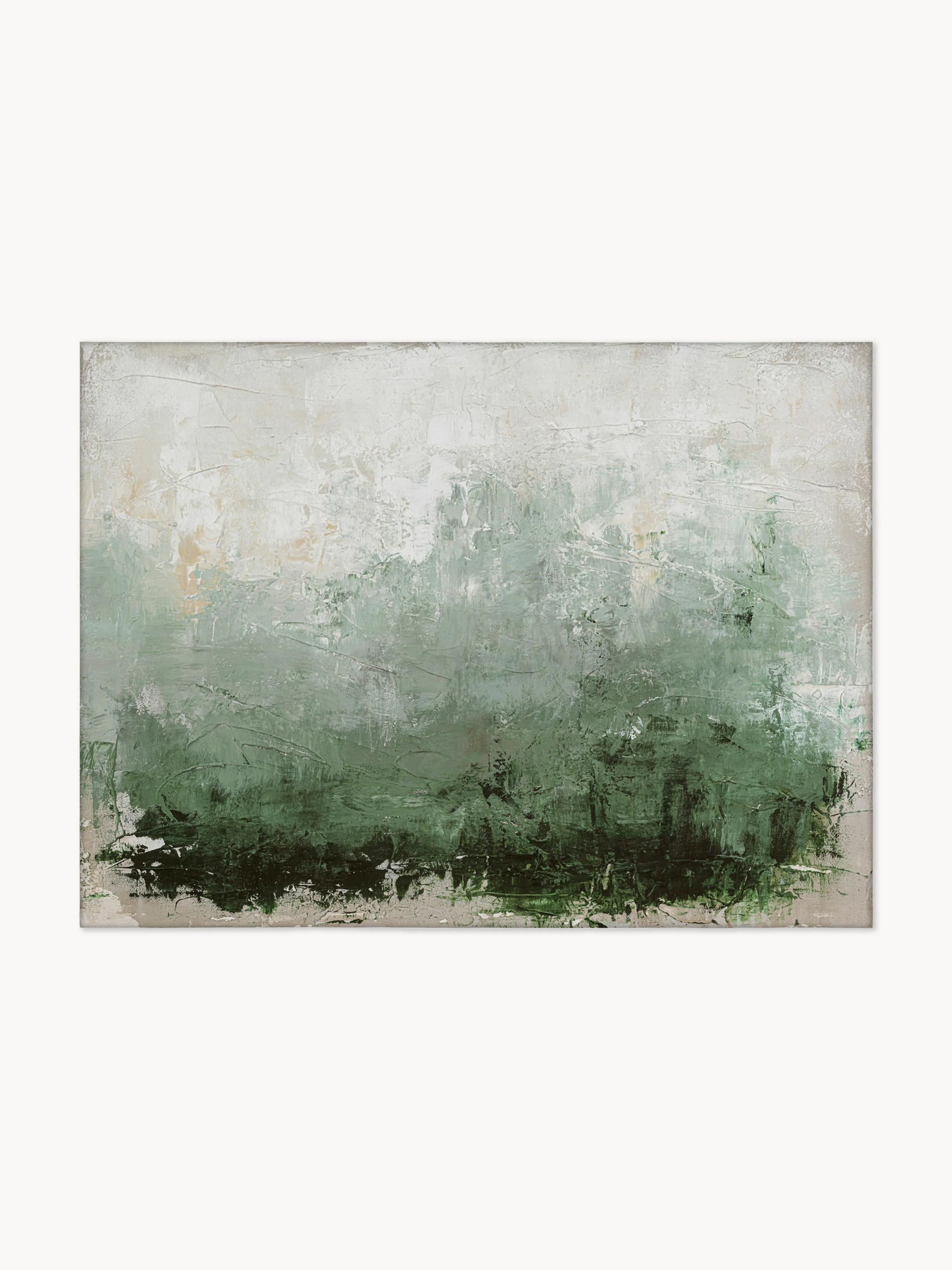 Handgemaltes, gerahmtes Leinwandbild New Story
