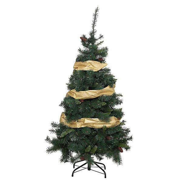 Guirlande de Noël ruban 12cmx5m doré - Atmosphera