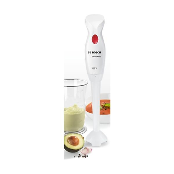 Mixeur Electriqueplongeant BOSCH MSM14100 CLEVERMIXX - 400W, 1 vitesse, pied plastique, bol , poignée ergonomique