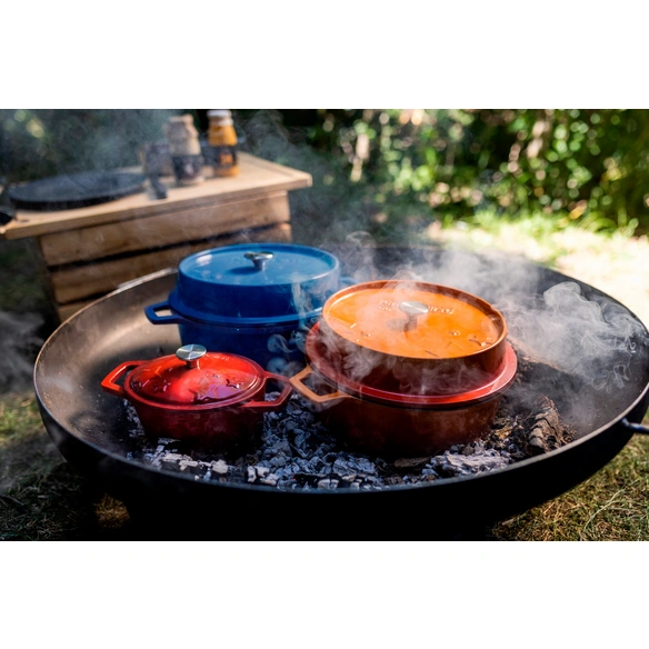 Dutch-Oven, emailliert, LxBxH: 39x26x21,5 cm, blau