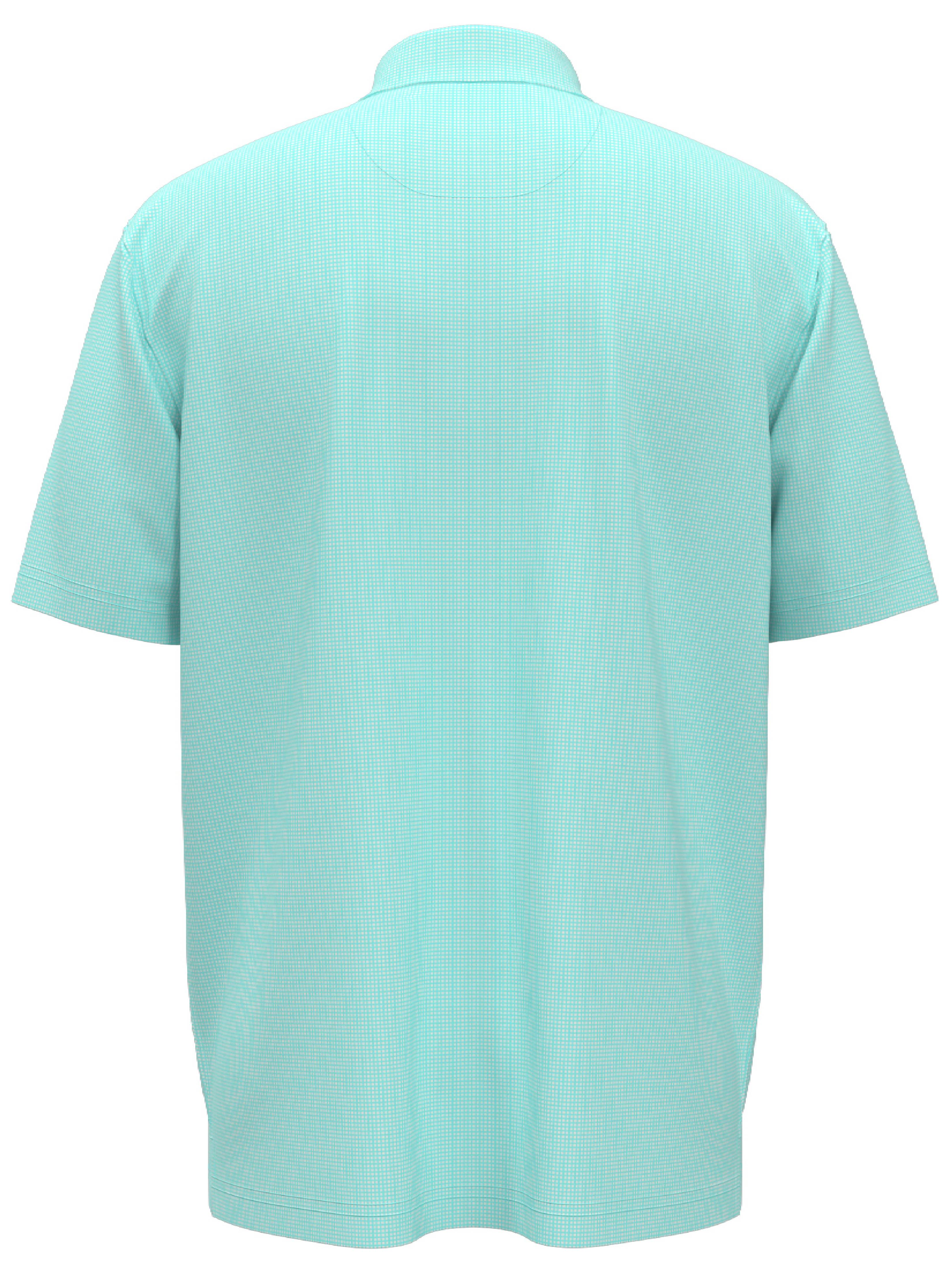 Mens Gingham Print Golf Polo