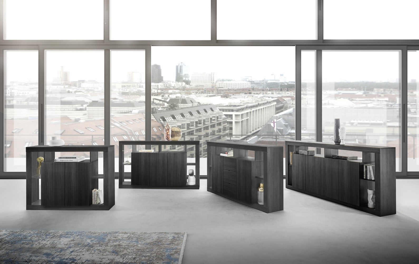 Benvenuto Design Rimini Dressoir 4-Deuren Zwart