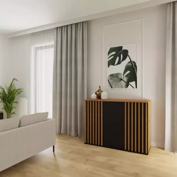 Komoda z półkami 120 cm NELGARI