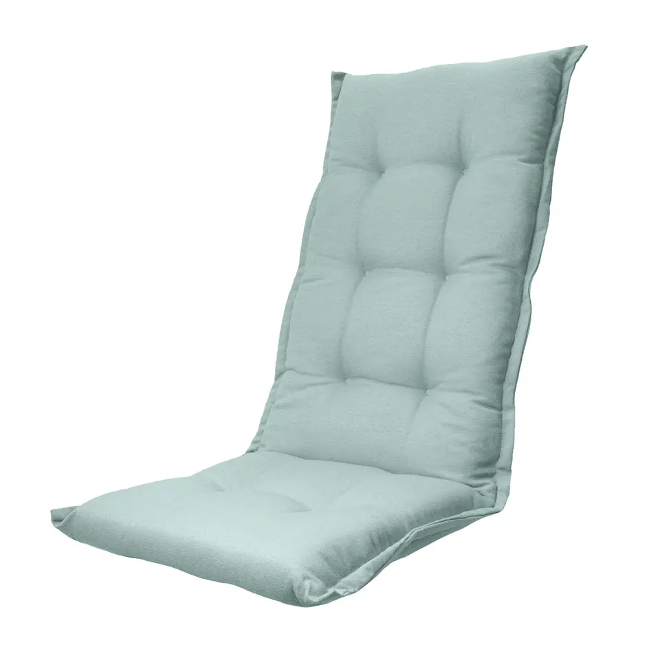 Madison - Tuinstoelkussen Hoge Rug Napels azure - Ca. 123x50 cm - Set van 4