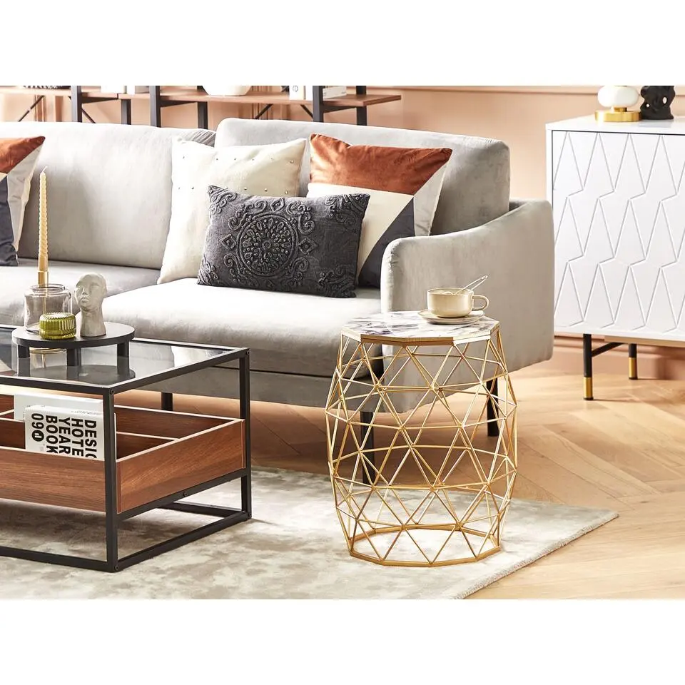 HALSEY - Bijzettafel - Goud - MDF