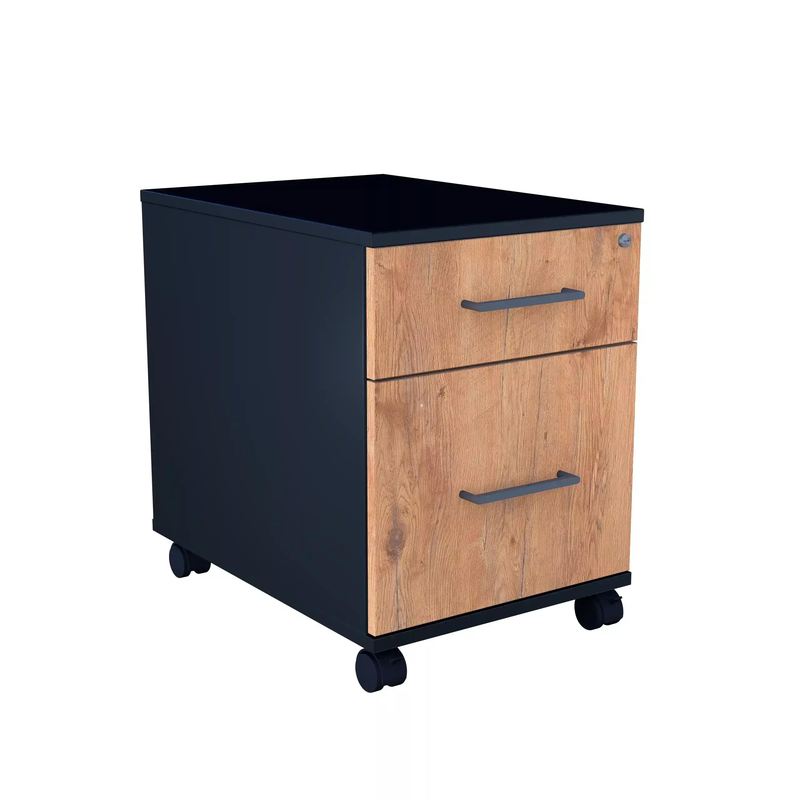 Kontenerek pod biurko LOFT Flex 2 – Dąb Lancelot