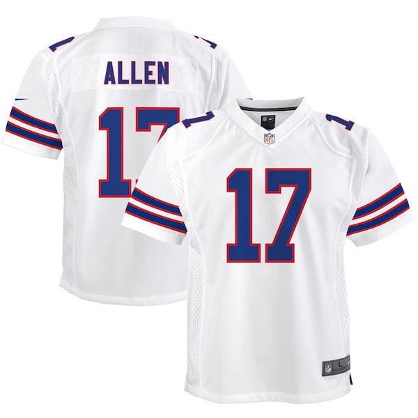 Josh Allen Buffalo Bills Nike Youth Game Jersey - White/Red/Royal