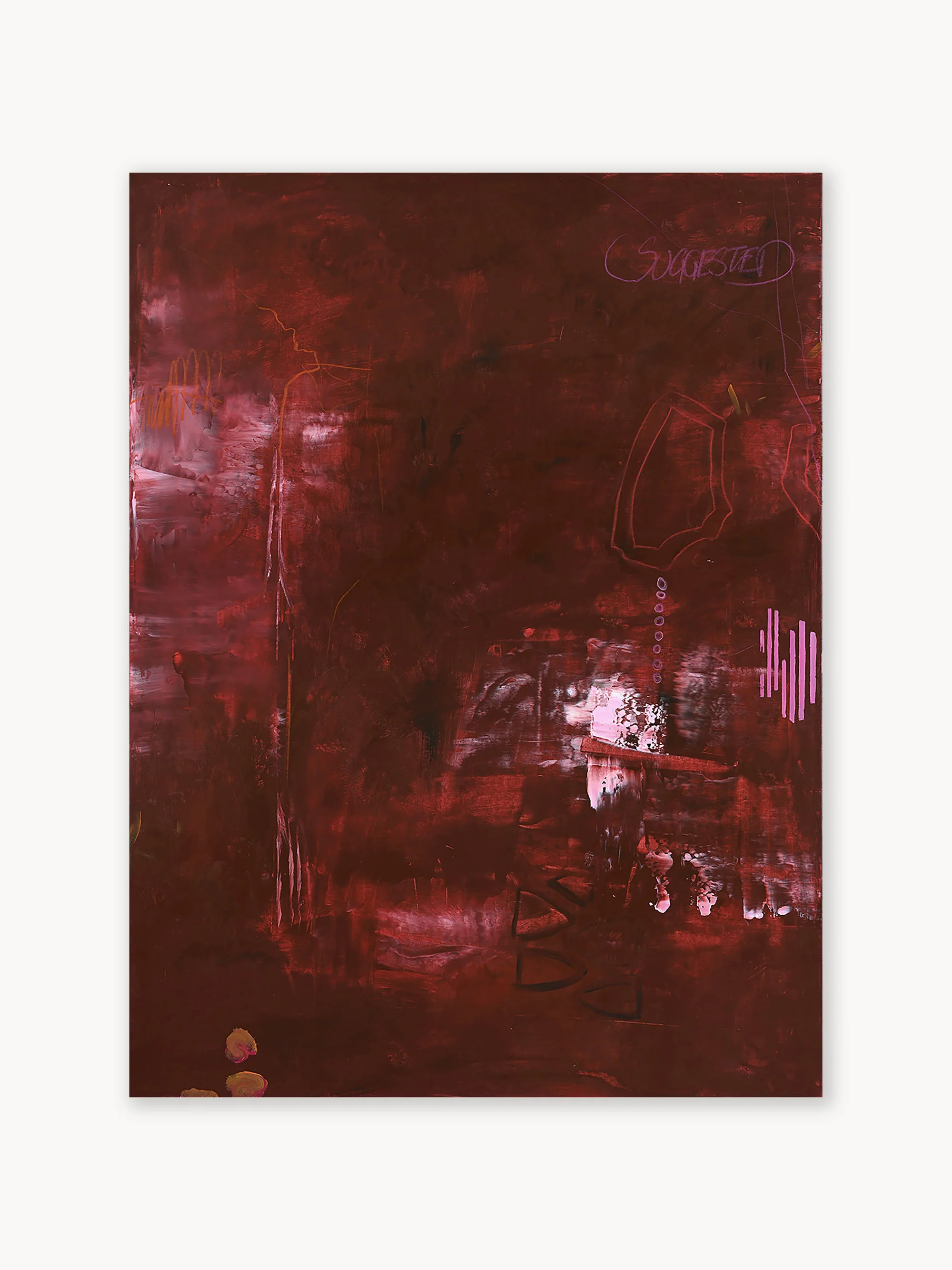 Handgemaltes Leinwandbild Invisible Red