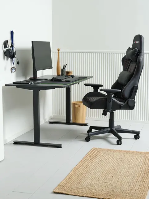 Hæve sænkebord SVANEKE 80x160 sort