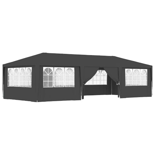 NNEVL Professional Party Tent with Side Walls 4x9 m Anthracite 90 g/m&sup2;