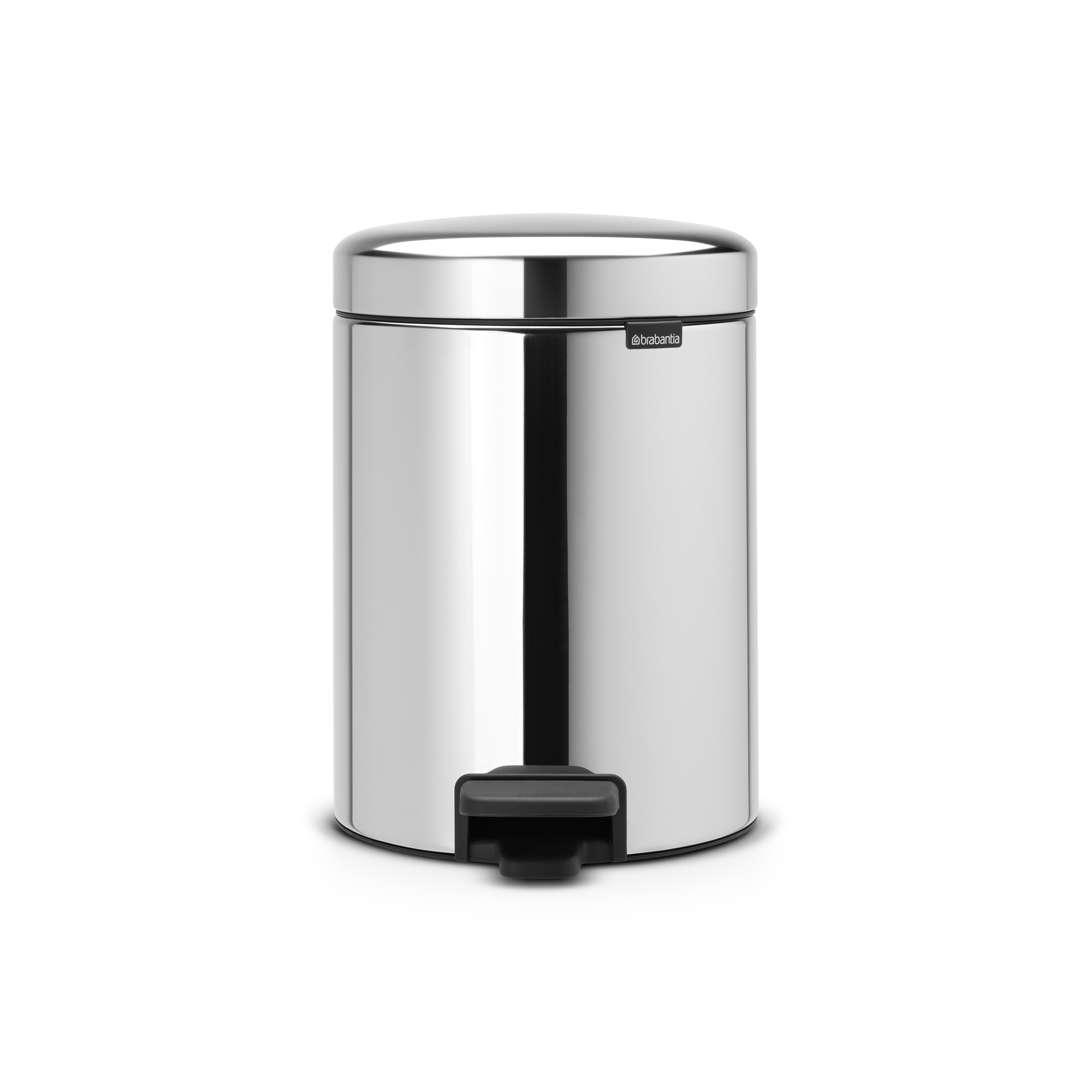 Brabantia NewIcon Pedaalemmer, 5 liter, kunststof binnenemmer - Brilliant Steel