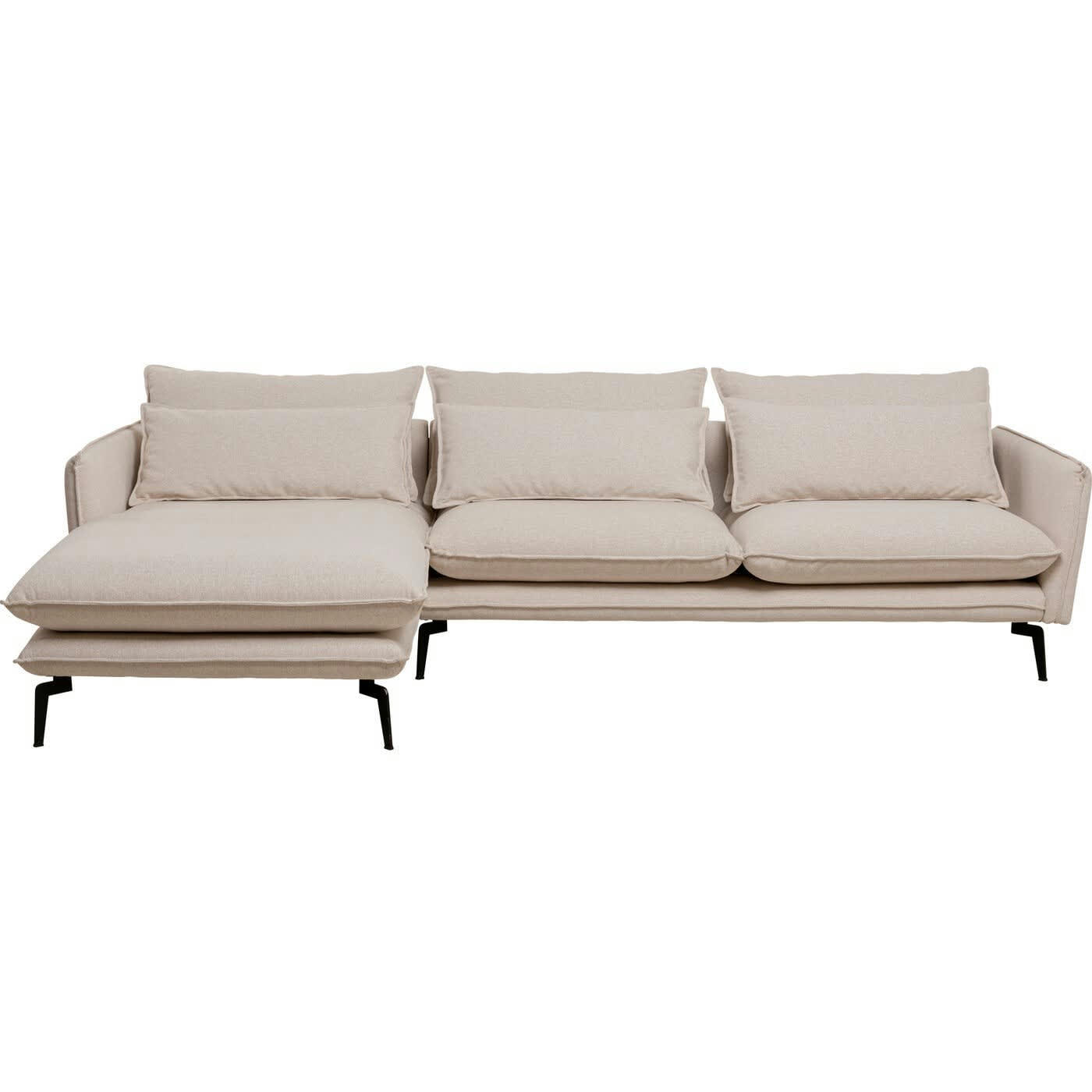 MONZA - Canapé d'angle Monza crème gauche Kare Design