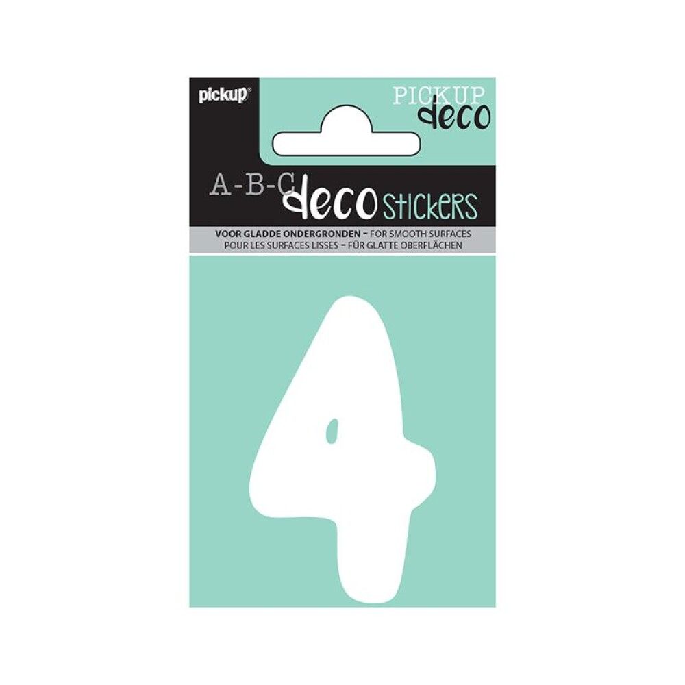 NUMMER PICKUP ABC DECO EMMA 4 70 MM HVIT