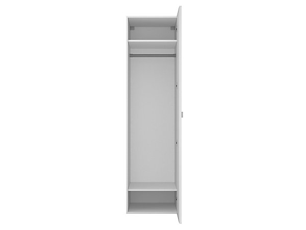 Armoire penderie blanche avec miroir GoodHome Atomia H. 187,5 x L. 50 x P. 58 cm