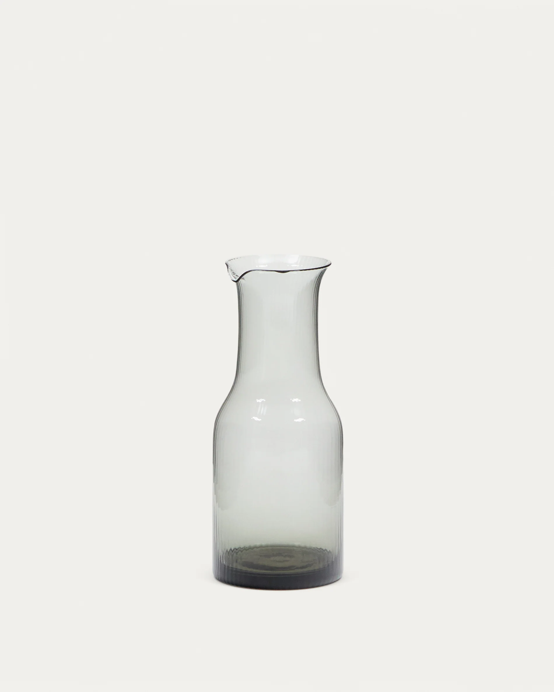 Thiba grey glass jug, 90 cl