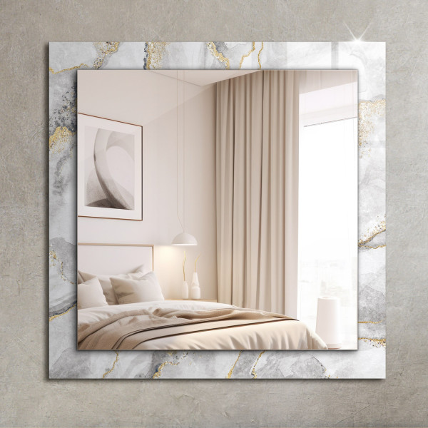 Dekoracyjne lustro z ramą Marmur z żyłkami 60x60 cm