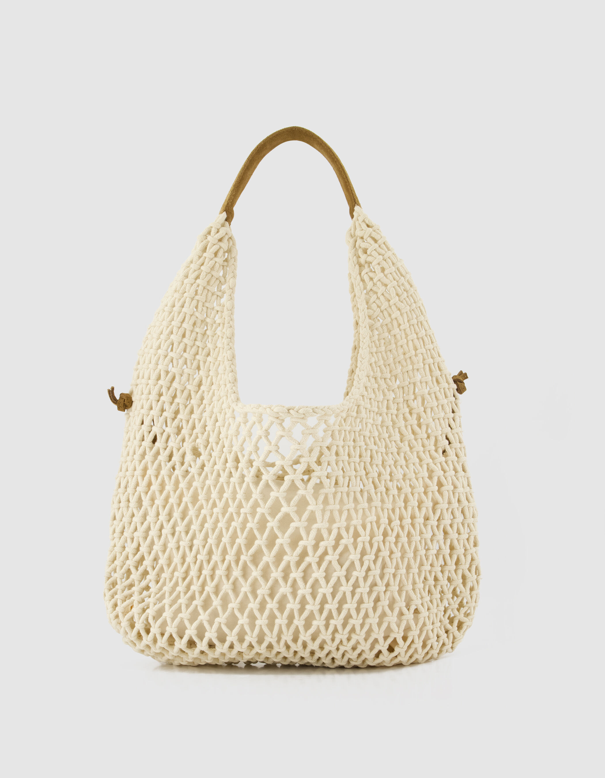 Sac Hobo beige crochet Femme
